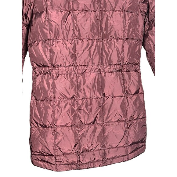 LL Bean Women’s Down Puffer Jacket With Hoodie X-Small Burgundy Water Repellent - Picture 14 of 14